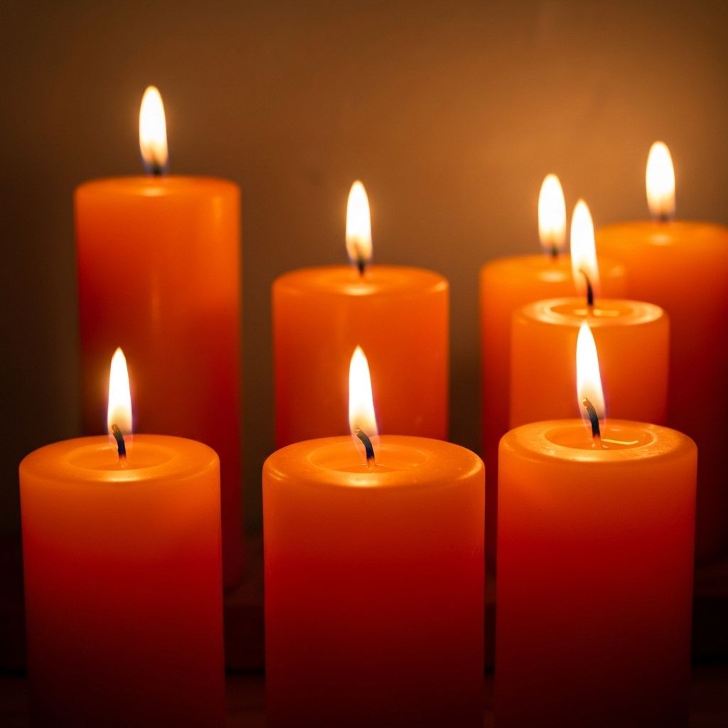 Orange candles